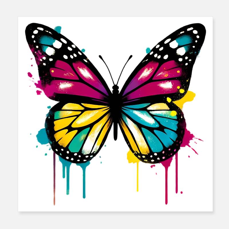 Papillon Poster 20 x 20 cm