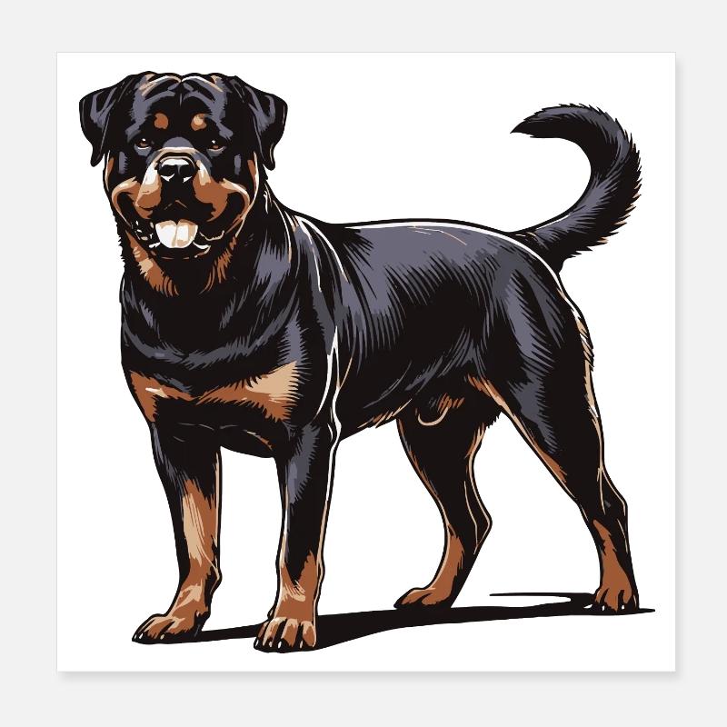 Rottweiler Poster 20 x 20 cm