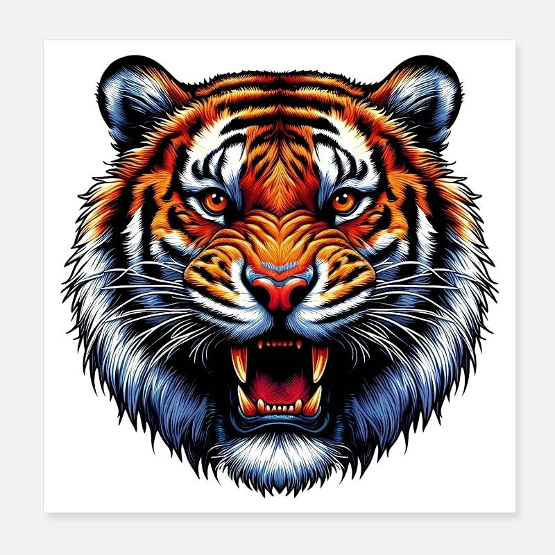 Tigre Poster 20 x 20 cm