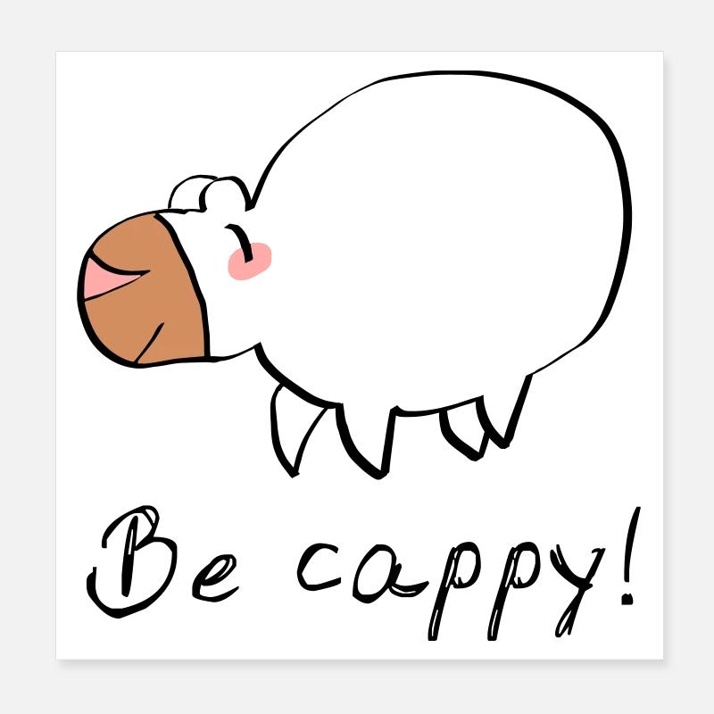 Don't worry - be cappy Poster 8" x 8" (20x20 cm)