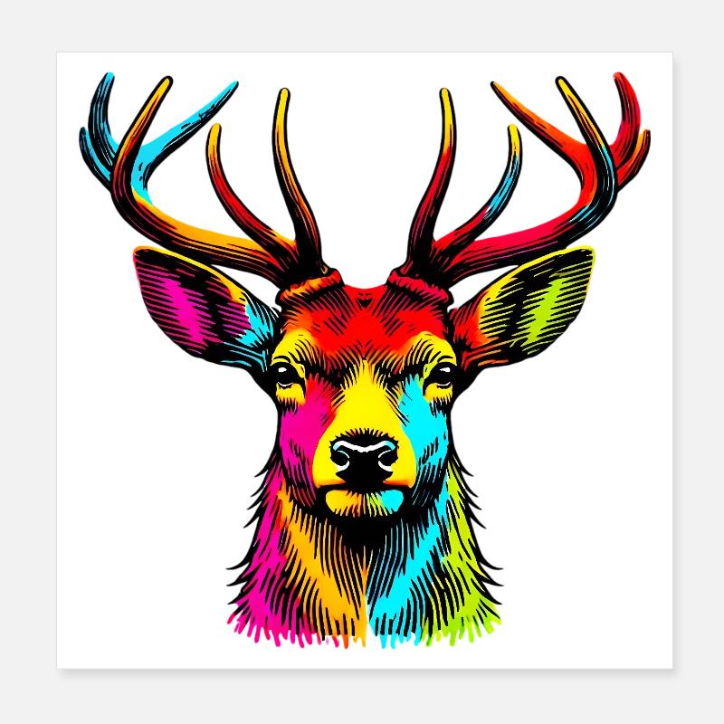 Cerf Poster 20 x 20 cm