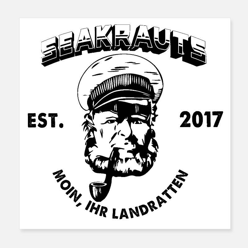 Le capitaine Poster 20 x 20 cm