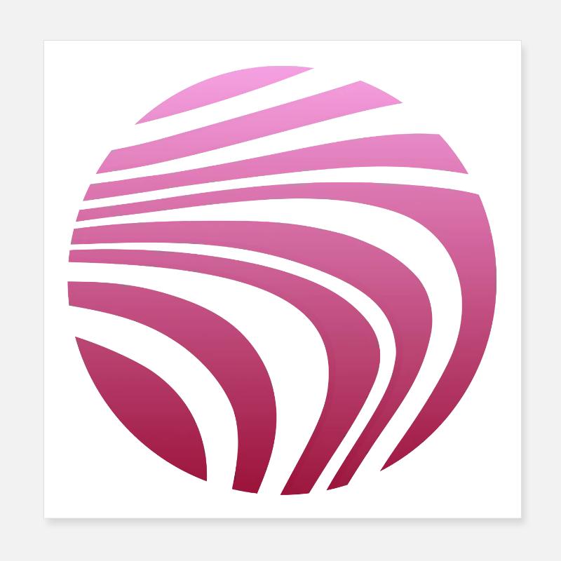 Psychedelic Pattern Pink Gradient Poster 8" x 8" (20x20 cm)
