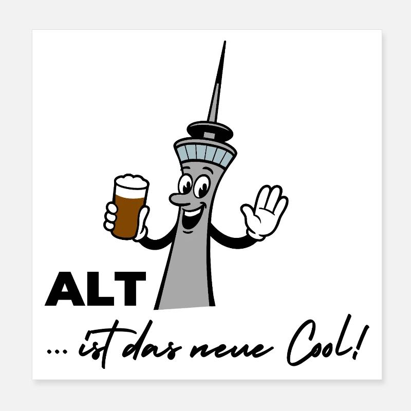 Alt ist das neue Cool Poster 20x20 cm