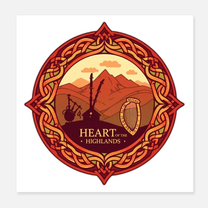 Schottland Poster 20x20 cm