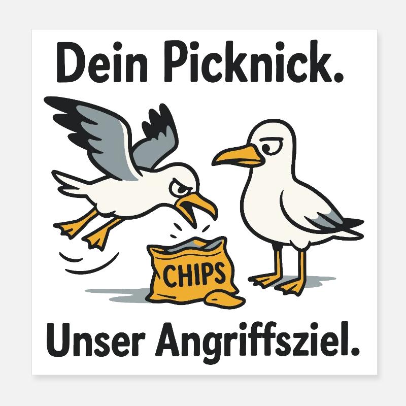 Dein Picknick Unser Angriffsziel Poster 20x20 cm