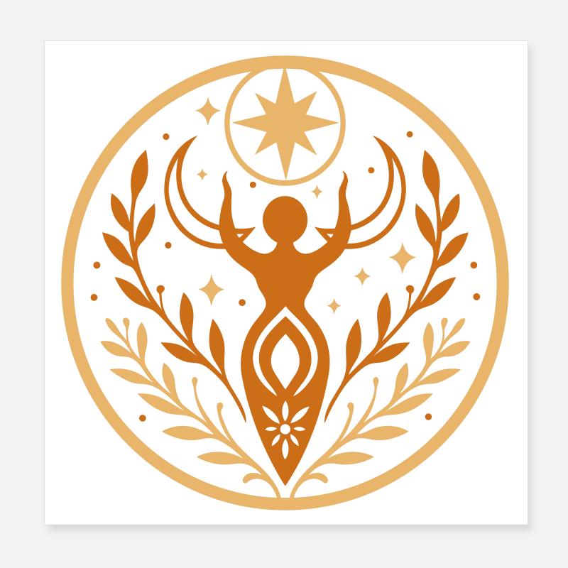 Déesse Litha du solstice d’été Poster 20 x 20 cm