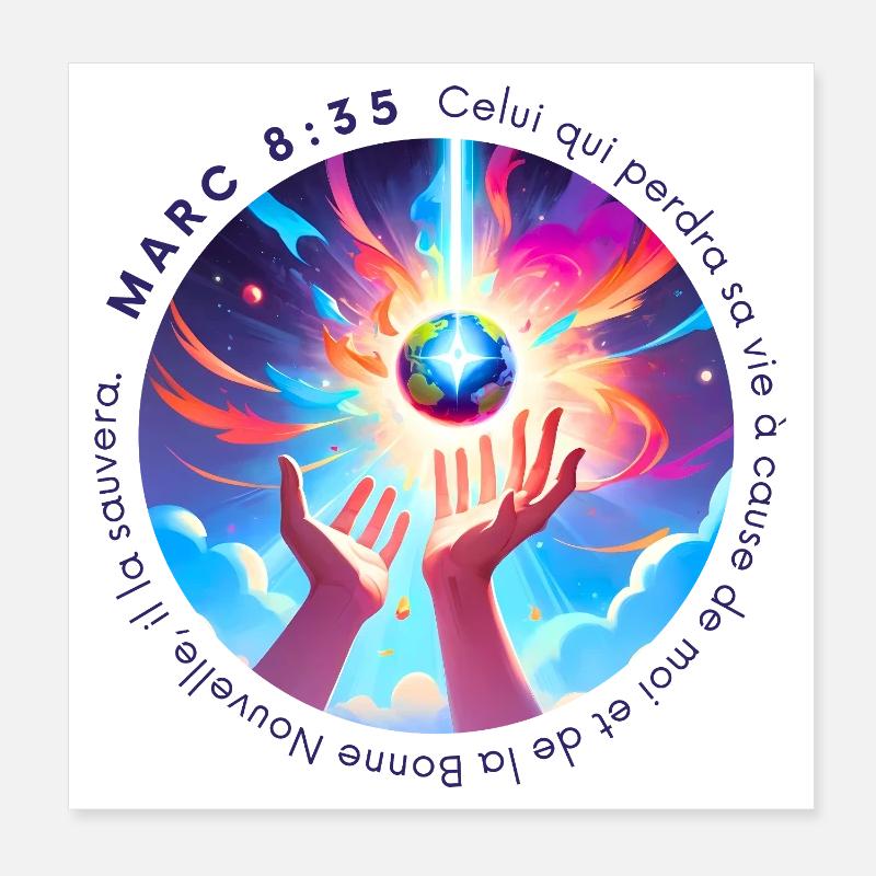 Molten Cosmic Energy Poster 8" x 8" (20x20 cm)
