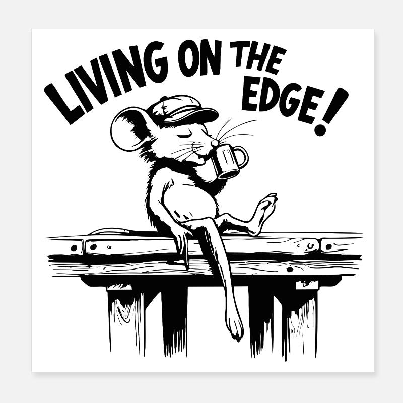 , die am Rande des Abgrunds lebt Poster 20x20 cm