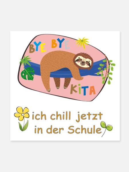 bye bye Kita - Poster 20x20 cm - Weiß
