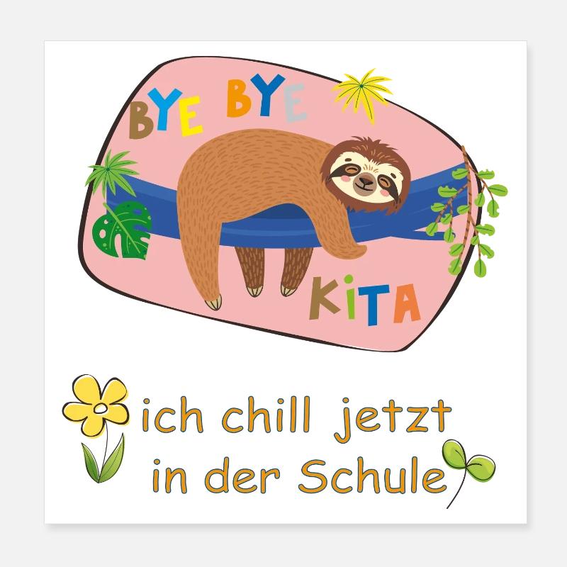 bye bye Kita Poster 20x20 cm