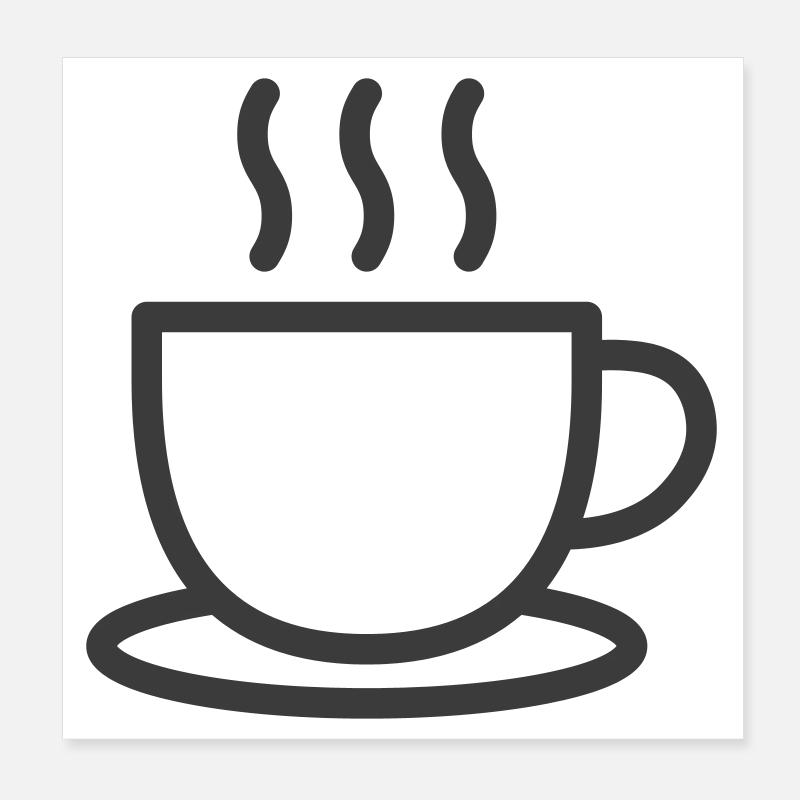 L’art de la tasse à café pour un usage unique Poster 20 x 20 cm