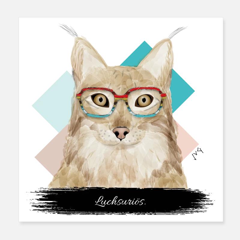 JvG Luchs "Luchsuriös!" Poster 20x20 cm