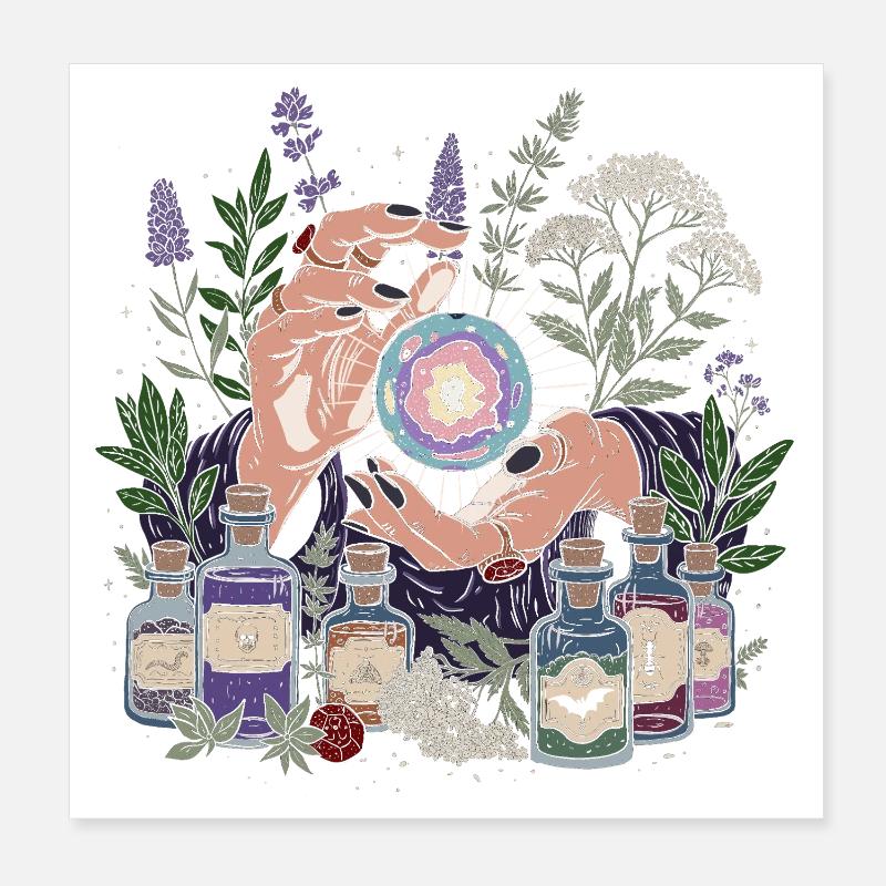 Divination mystique Poster 20 x 20 cm