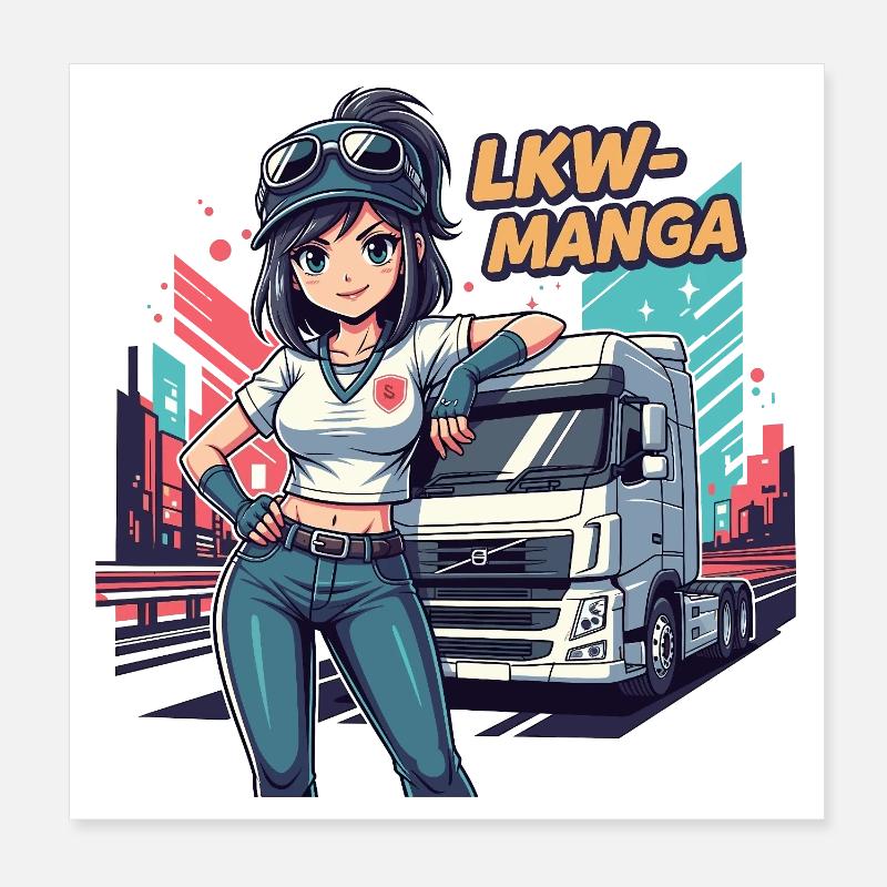 Manga de camion Poster 20 x 20 cm