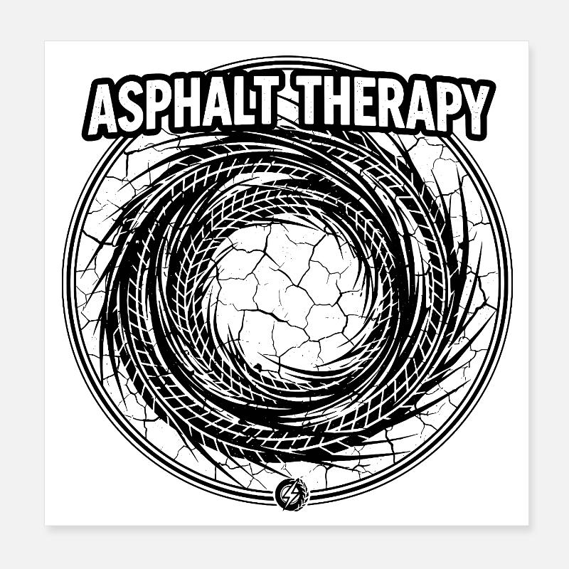 Asphalt Therapy Poster 20x20 cm