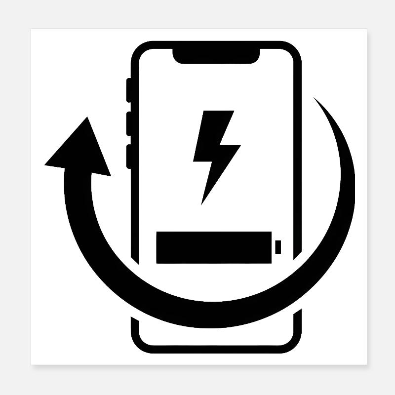 Cercle d’Énergie Éclair Poster 20 x 20 cm