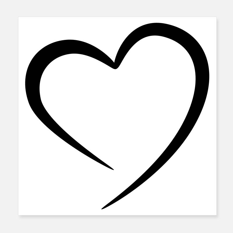 Heart Poster 8" x 8" (20x20 cm)