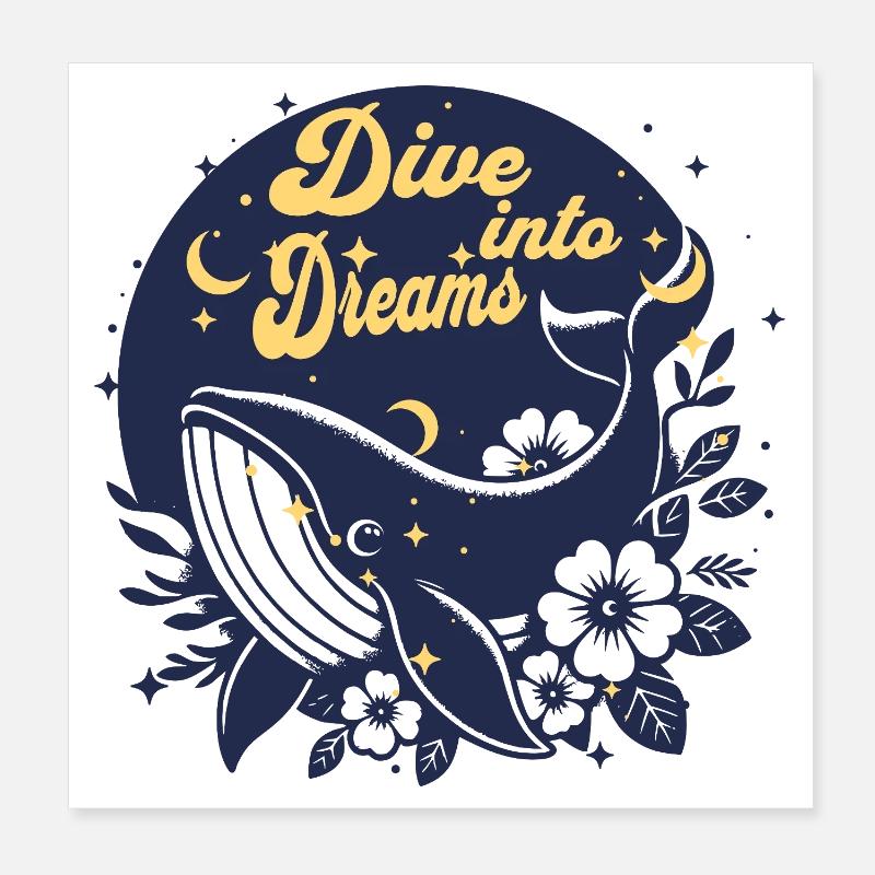 Diving into Dreams Poster 8" x 8" (20x20 cm)