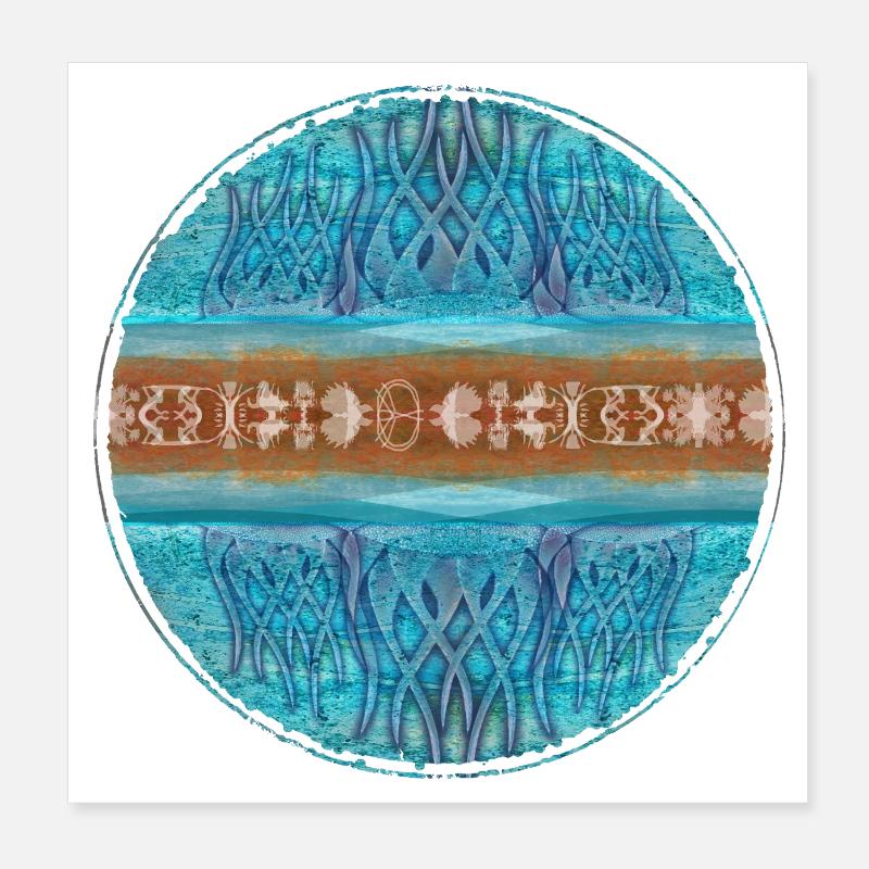 Oceanic pattern rings Poster 8" x 8" (20x20 cm)