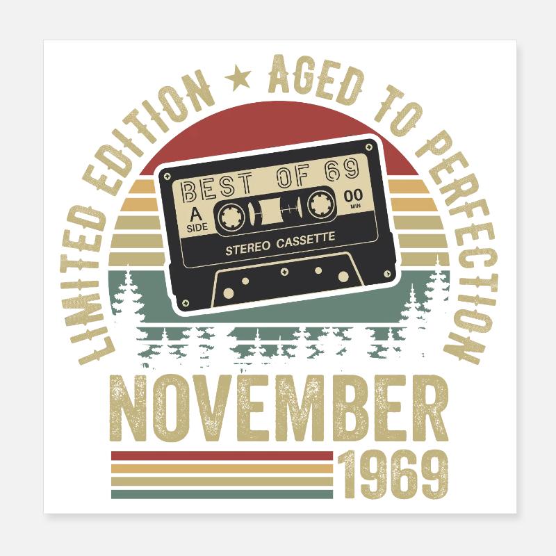 November 1969 Poster 20x20 cm