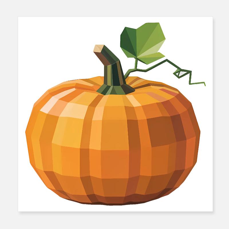 Citrouille - Cool Low Poly Logo Poster 20 x 20 cm