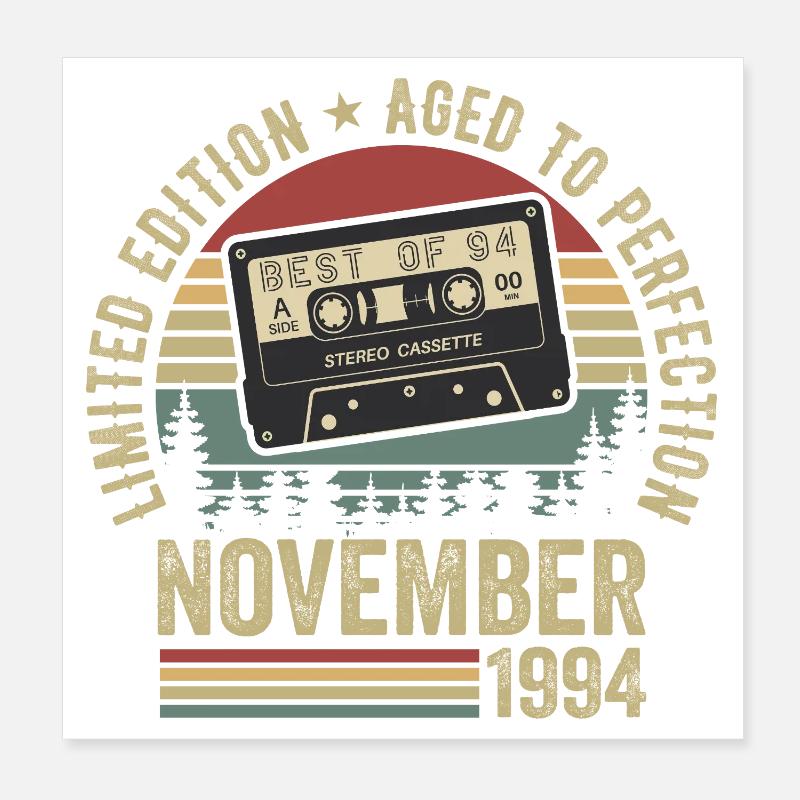 November 1994 Poster 8" x 8" (20x20 cm)