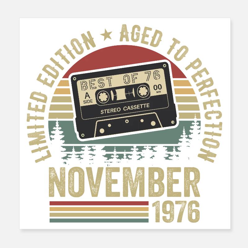 November 1976 Poster 8" x 8" (20x20 cm)