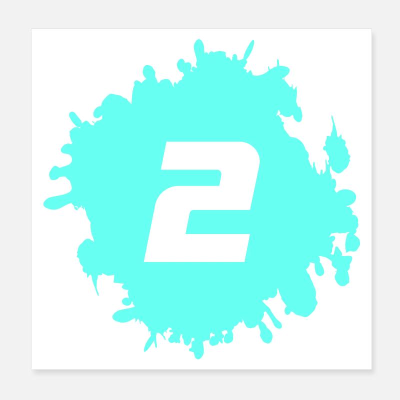 Néon Aqua 2 Splash Poster 20 x 20 cm