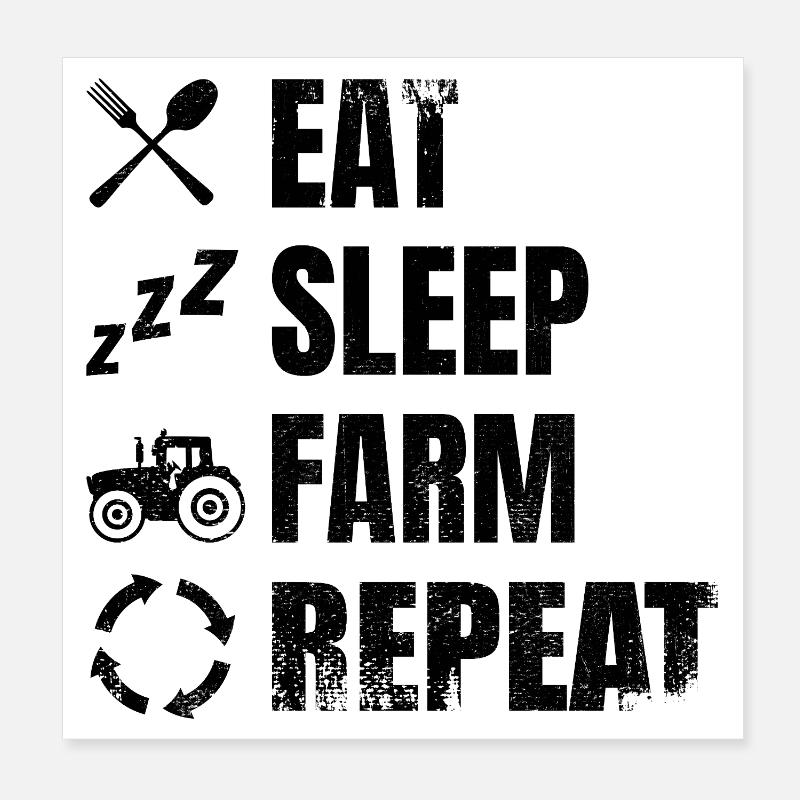 Farmer Schedule Poster 8" x 8" (20x20 cm)