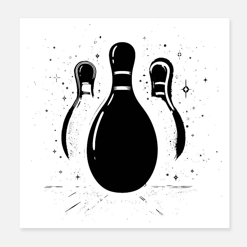 Jeu de bowling Poster 20 x 20 cm