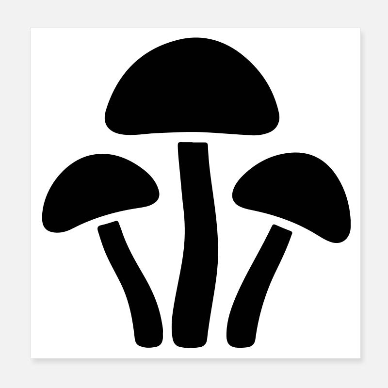 Pilze Symbol Poster 20x20 cm