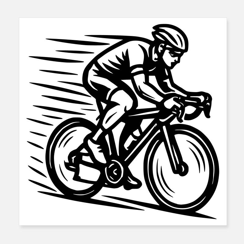 Racer Poster 8" x 8" (20x20 cm)