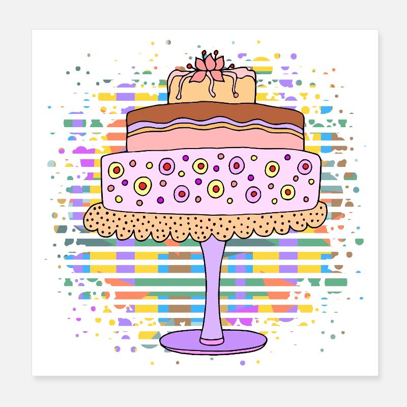 Gâteau Poster 20 x 20 cm