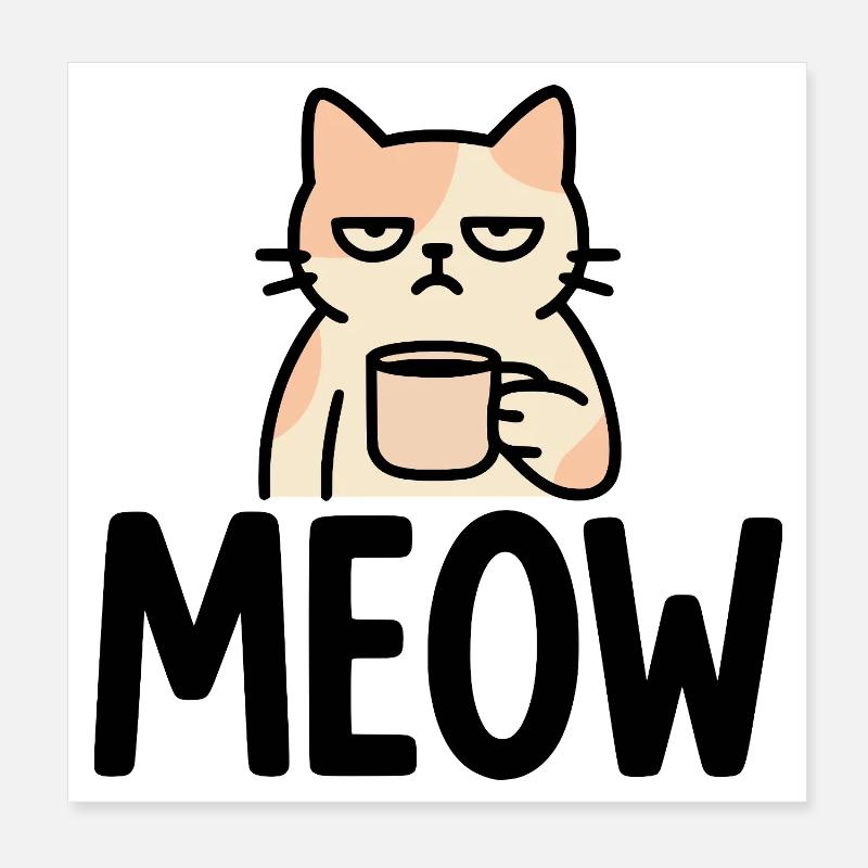 Grognement matinal Poster 20 x 20 cm