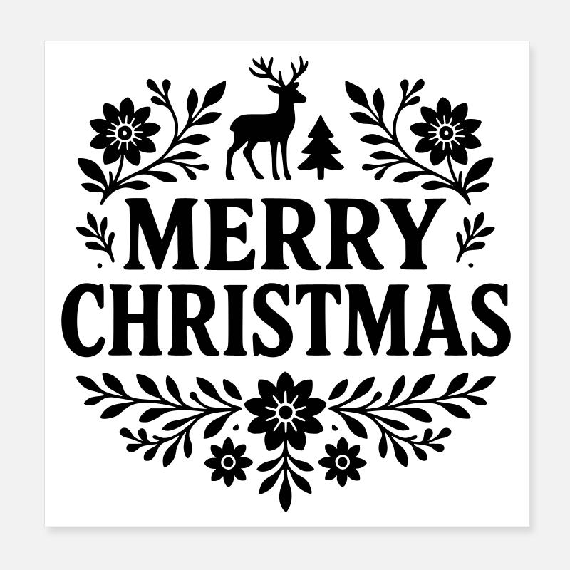 Christmas Poster 8" x 8" (20x20 cm)