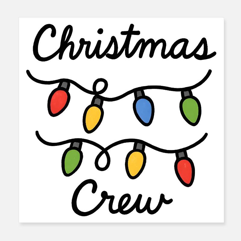 Équipage de Noël Poster 20 x 20 cm