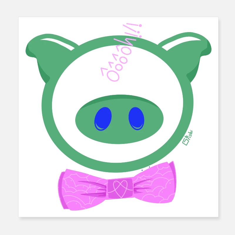 HoOoOh! Il Maiale Chic Poster 20x20 cm