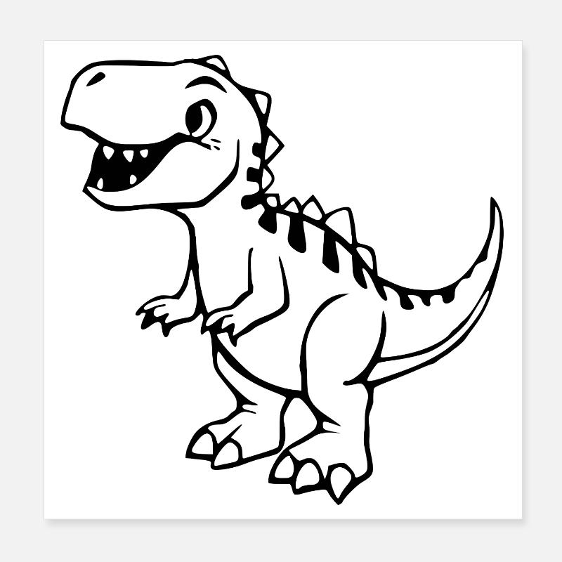 Dinosaure mignon Poster 20 x 20 cm
