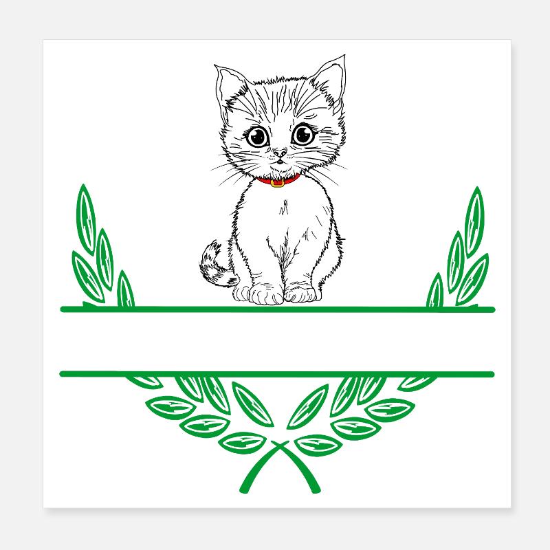 Laurel Wreath with Namespace Poster 8" x 8" (20x20 cm)