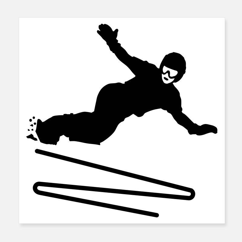 Snowboard Poster 8" x 8" (20x20 cm)
