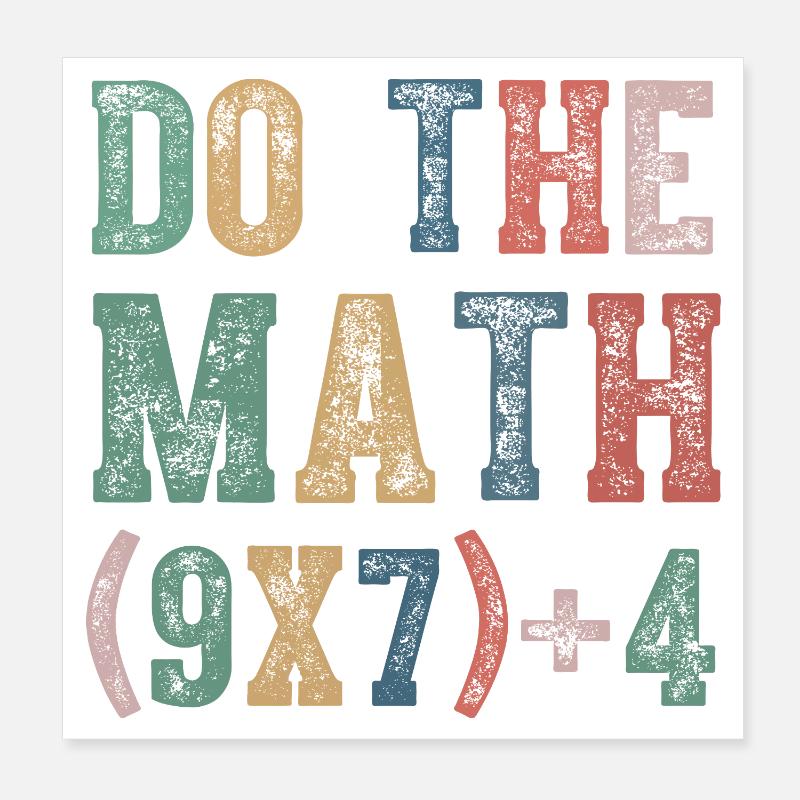 Do The Math 67 Meme Funny Six Seven Poster 8" x 8" (20x20 cm)