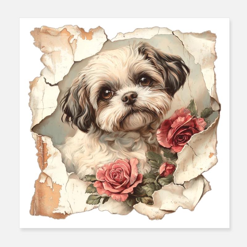 Shih Tzu Poster 20x20 cm