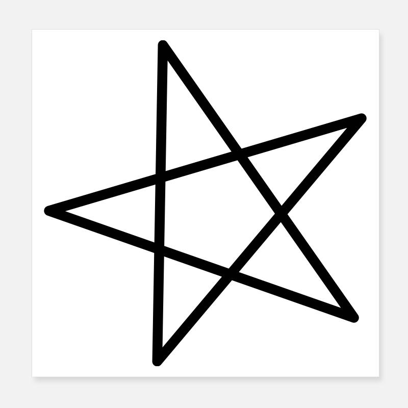 Star Poster 8" x 8" (20x20 cm)