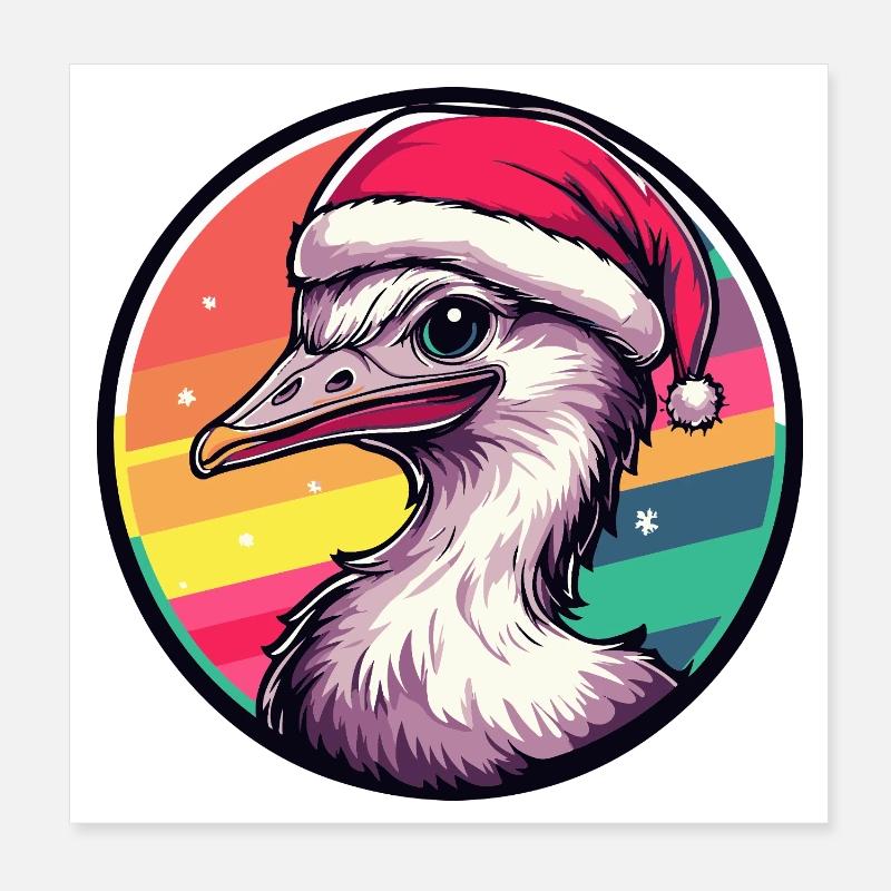 Christmas Easter Shade Neon Stripes Poster 8" x 8" (20x20 cm)