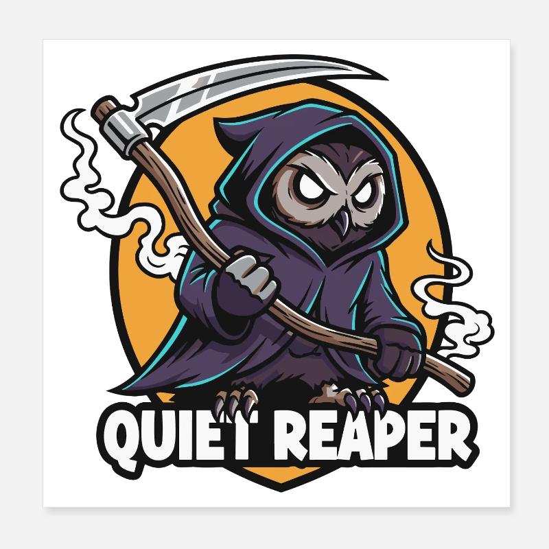 Stille Sensenjäger-Eule Poster 20x20 cm