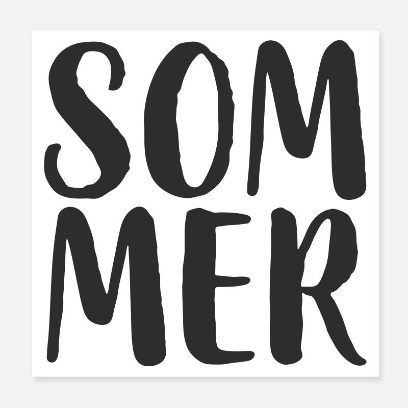 Style de lettrage à la main d’été Poster 20 x 20 cm