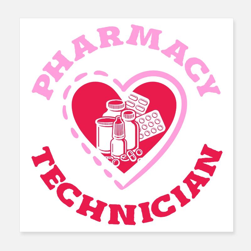 Pharmacist Pharmaceutical Technical Poster 8" x 8" (20x20 cm)