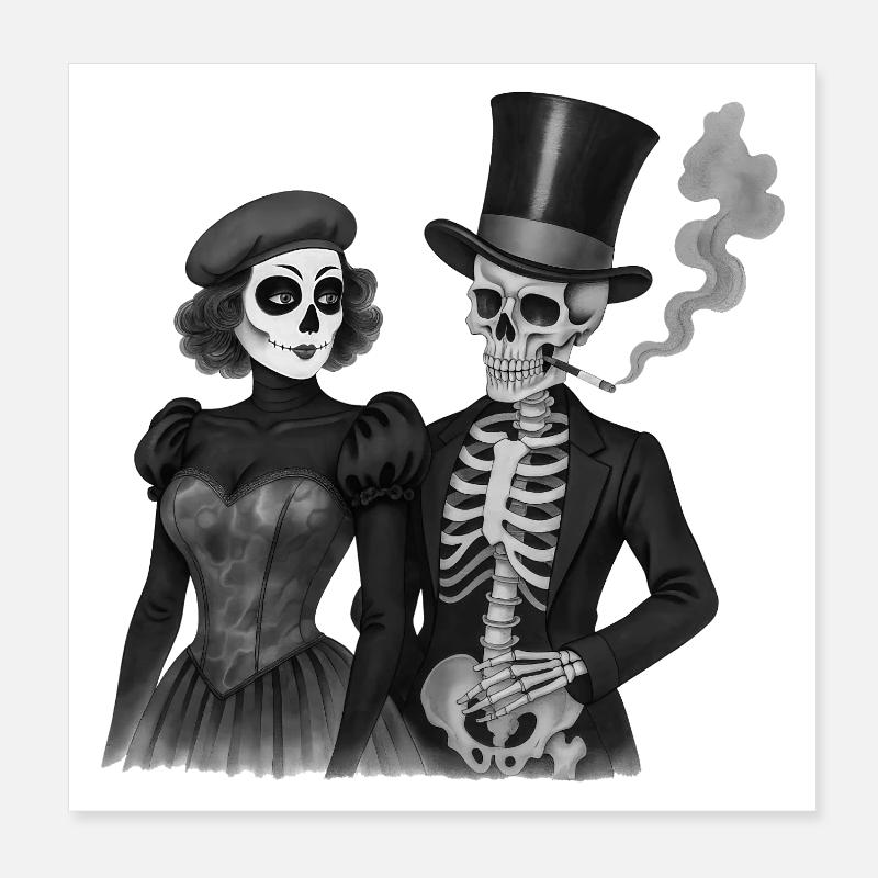 JAMES... ON SORT? - black & white Poster 20 x 20 cm