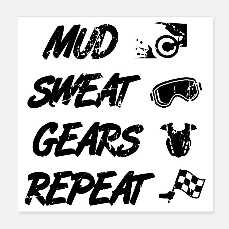 Motocross Routine Poster 20x20 cm